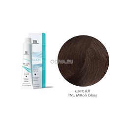 TNL, Million Gloss - крем-краска для волос (6.8 Темный блонд капучино), 100 мл