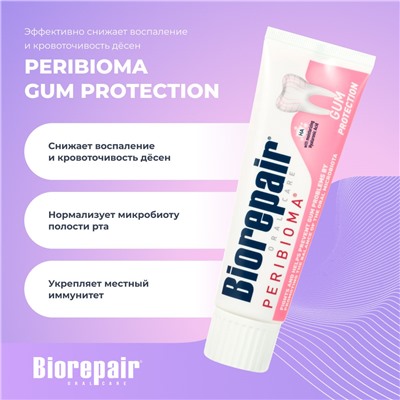 Biorepair Peribioma Gum Protection / Protezione Gengive / Зубная паста для защиты дёсен 75 мл