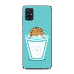 Силиконовый чехол Печенька в молоке на Samsung Galaxy A51