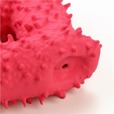 Игрушка пищащая для собак из латекса "Квадрат", 8,5 х 8,5 см, розовая