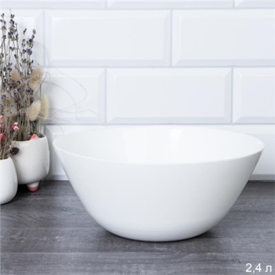 Салатник 2400 мл Евро белый / 19PCS-100726095+6LMLW45 (white)