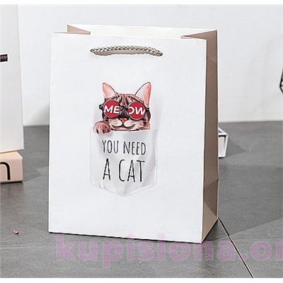 Подарочный пакет «You need a cat»