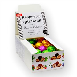 Кедровый грильяж "Siberian Collection" / шоколад 72% / шоу-бокс / 600 гр / 40 шт / Солнечная Сибирь
