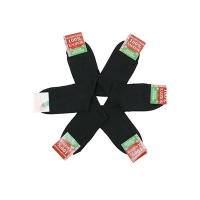 Носки мужские Хлопок ЭКОНОМ (черные) - упаковка 10 пар