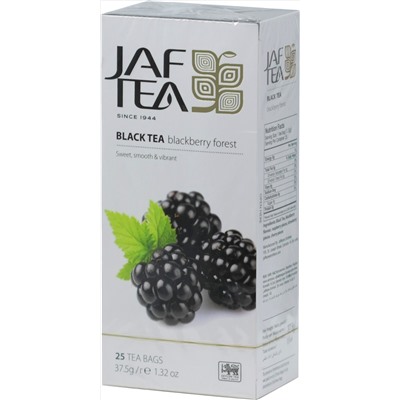 JAF TEA. Черный. Ежевика 37,5 гр. карт.пачка, 25 пак.