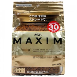 Растворимый кофе Голд Бленд Maxim AGF, Япония, 60 г Акция