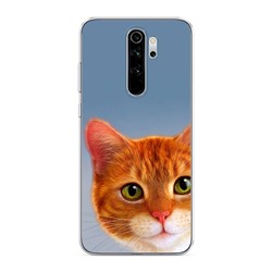 Силиконовый чехол Любопытный котик на Xiaomi Redmi Note 8 Pro