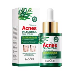 SADOER, Сыворотка для лица от Акне с маслом чайного дерева Tea Tree Acnes Oil Control Face Serum, 30 мл