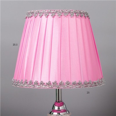 Лампа настольная Е27 220В "Розовая пастила" низ с подсветкой 42х25х25 см