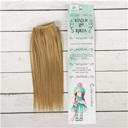 Волосы - тресс для кукол «Прямые» длина волос: 15 см, ширина:100 см, цвет № 24