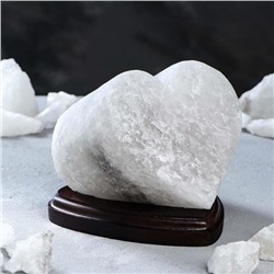 Соляная лампа "Сердце алое", цельный кристалл, 13 см, 1-2 кг