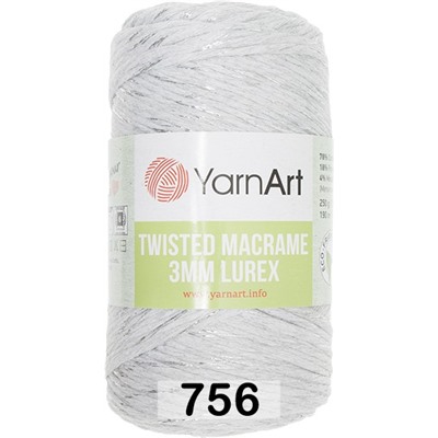 Пряжа Yarnart Macrame Twisted 3 Mm Lurex