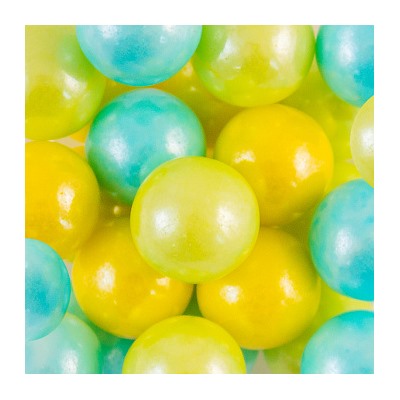 Сахарные шарики желтые/зеленые/голубые 12 мм, 50 гр