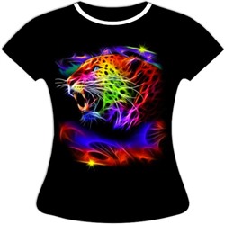 Женская футболка Леопард 617