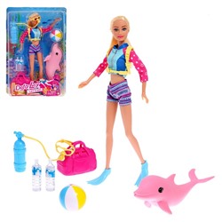 Кукла-модель «Дрессировщица дельфинов» с аксессуарами, МИКС 7905029