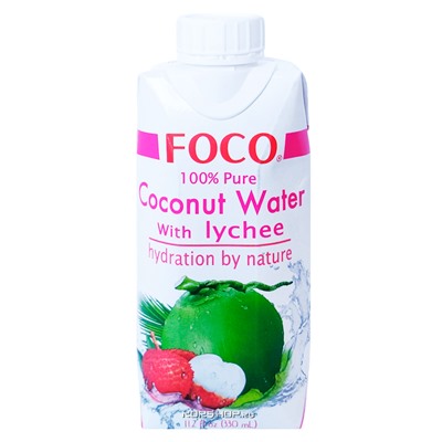 Кокосовая вода с соком личи Foco, Вьетнам, 330 мл. Акция