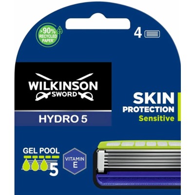 Кассеты для бритвы Schick (Wilkinson Sword) HYDRO-5 Skin Protection Sensitive (4шт)