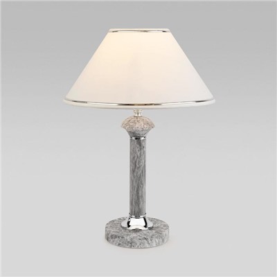 Настольная лампа Lorenzo, 1x40Вт E27, цвет хром, мрамор