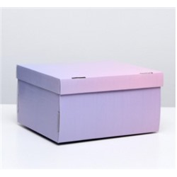 060-0165 Складная коробка, "Градиент", розово-сиреневый, 31,2 х 25,6 х 16,1 см