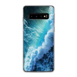 Силиконовый чехол Волны 7 на Samsung Galaxy S10