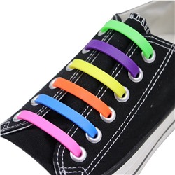 Силиконовые шнурки для обуви эластичные, цвет микс