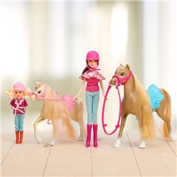 Набор игровой «Конная прогулка»: 2 куклы и 2 лошадки 1159277