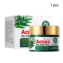 SADOER, Крем для лица от Акне с маслом чайного дерева Tea Tree Acnes Oil Control Face Cream, 50 г