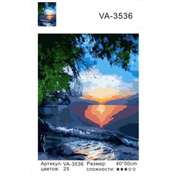 VA3536 Без подрамника картина по номерам 40*50