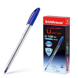 Ручка шариковая U-108 Classic Stick Ultra Glide Technology синяя 1.0мм 53709 ErichKrause
