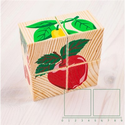 Кубики «Сложи рисунок: Фрукты-ягоды»