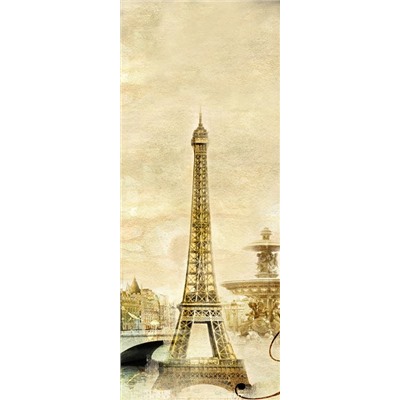 Рулонная штора лен "Париж винтаж"  (d-200021-gr)
