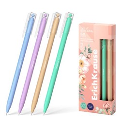 Ручка шариковая Slim Stick Pastel Bloom синяя 0.7мм 61047 ErichKrause