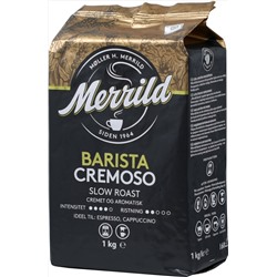 Merrild. Barista Cremoso (зерновой) 1 кг. мягкая упаковка