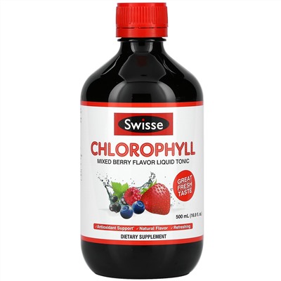 Swisse, Chlorophyll, тоник со вкусом ягод, 500 мл (16,9 жидк. унции)