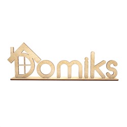 Слово "Domiks" на подставке