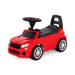 Каталка-автомобиль "SuperCar" №6 со звуковым сигналом (красная)