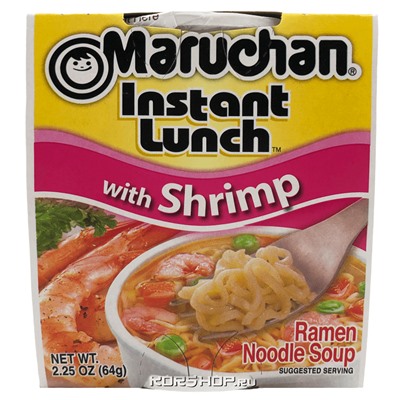 Лапша б/п со вкусом креветки Instant Lunch Maruchan, США, 64 г Акция