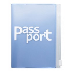 Обложка для паспорта с карманом на молнии 132х198 мм св-голубая 2909-124 ДПС