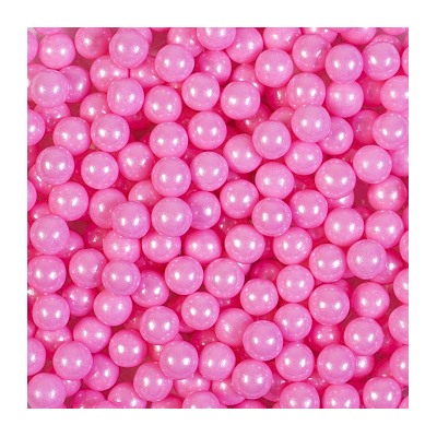 Сахарные шарики Розовые перламутровые 7 мм, 50 гр