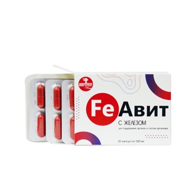 Комплекс витаминный FeAвит с железом, 30 капс по 500 мг