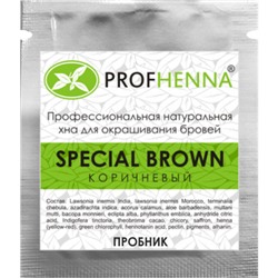 ХНА натуральная для окрашивания бровей Коричневый (Special brown) Profhenna