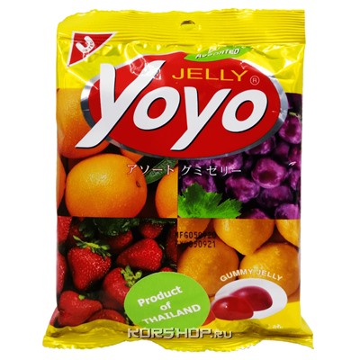 Желейные конфеты с натуральным соком "Фруктовое ассорти" Yoyo, Таиланд, 80 г... Акция