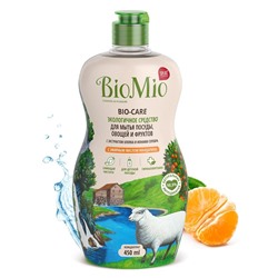 BioMio. BIO-CARE Экологичное ср-во д/мытья посуды БиоМио. МАНДАРИН. Концентрат. 450 мл.