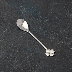 Ложка десертная Magistro «Клевер», 12,5 см, цвет серебряный