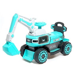 Детский электромобиль «Экскаватор», привод ковша ручной, световые и звуковые эффекты, цвет голубой 4363492