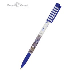 Ручка шариковая 0.5 мм "FunWrite.Енот-рыбак" синяя 20-0212/73 Bruno Visconti