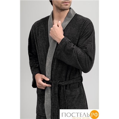 Togas ФРАНКО черн Халат 2XL(54), 60% хлопок/40% поливискоза, 350 г/м2