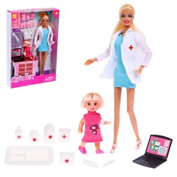 Кукла-модель «Доктор» с малышкой и аксессуарами, МИКС 7905026