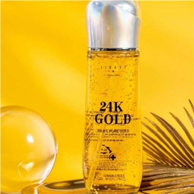 Jigott Набор средств для лица: тонер, эмульсия, крем / Signature 24K Gold Essential Skin Care 3 Set