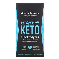 Vitamin Bounty, Recover On Keto, электролиты, 60 капсул